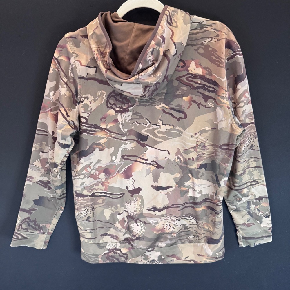 Under Armour Storm Hoodie Mens Medium Barren Camo Hunting Pullover Fleece - Picture 4 of 9